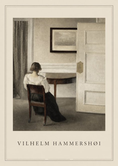 Vilhelm Hammershøi Interior with a Woman, Strandgade 30 No1 - Poster