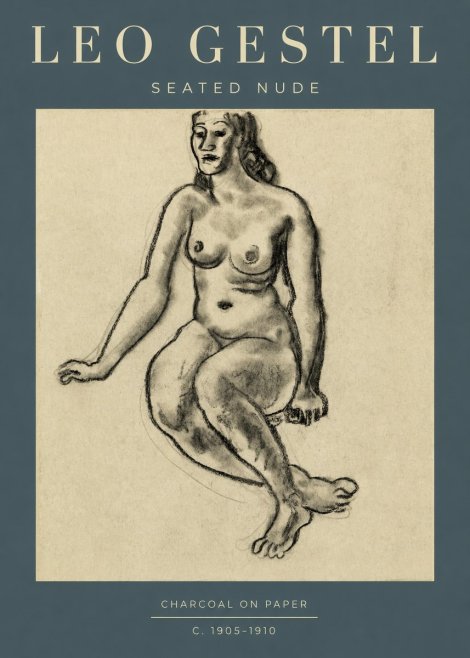 Leo Gestel Seated Nude No2 - Poster