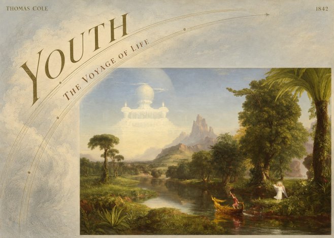 Thomas Cole The Voyage of Life: Youth I No6 - Poster