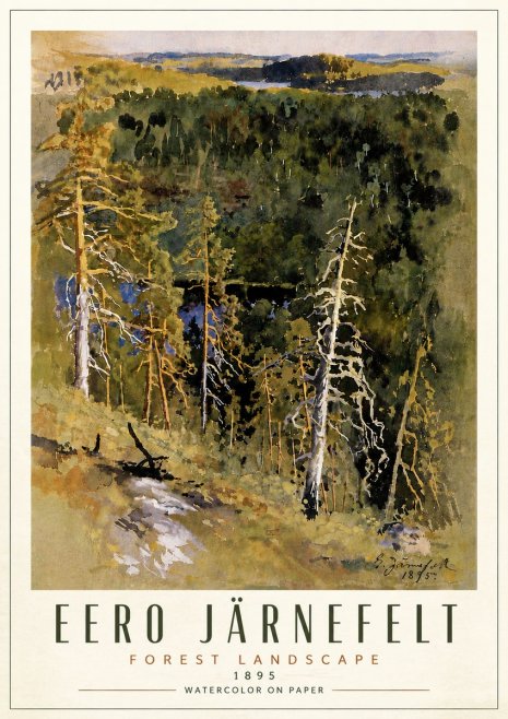 Eero Järnefelt Forest Landscape II No6 - Poster