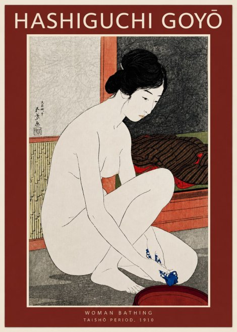 Hashiguchi Goyō Woman Bathing No3 - Poster