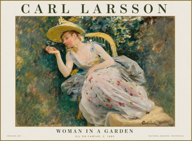 Carl Larsson Woman in a Garden No1 - Poster