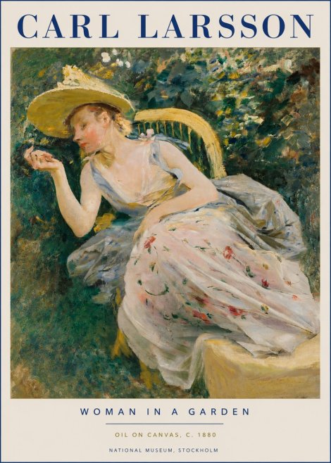 Carl Larsson Woman in a Garden No3 - Poster