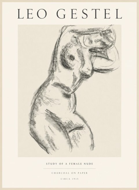 Leo Gestel Study of a Female Nude No1 - Poster