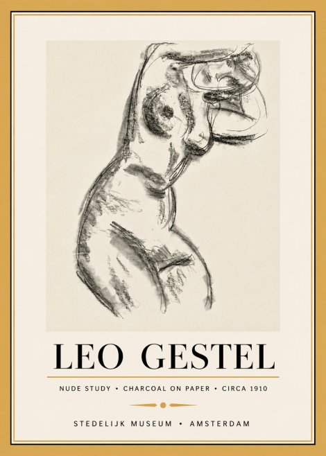 Leo Gestel Study of a Female Nude No5 - Poster