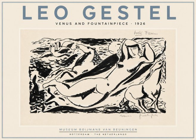 Leo Gestel Venus and Fountainpiece No5 - Poster