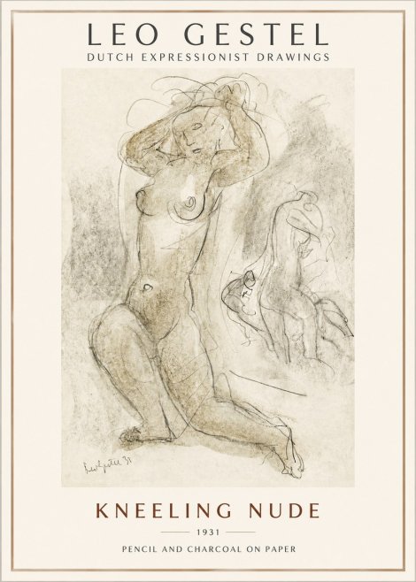 Leo Gestel Kneeling Nude No2 - Poster