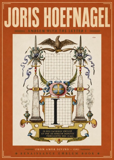 Joris Hoefnagel Ornamental Design with Dedicatory Inscription No6 - Poster