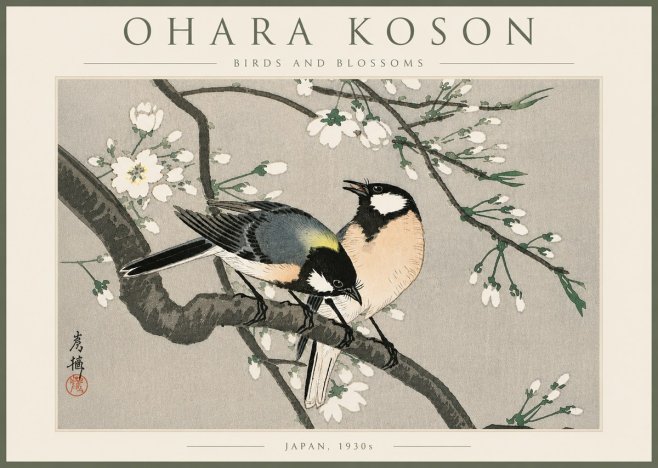 Ohara Koson Birds and Blossoms No6 - Poster
