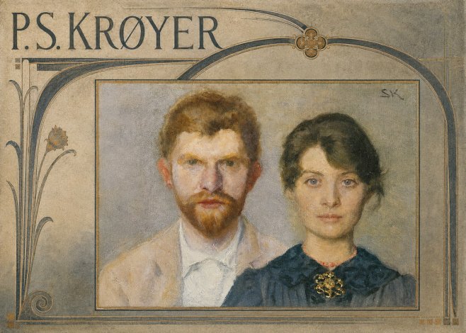P.S. Krøyer Self-portrait with Marie Krøyer No5 - Poster