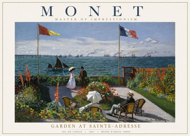 Monet Garden at Sainte-adresse No2 - Poster