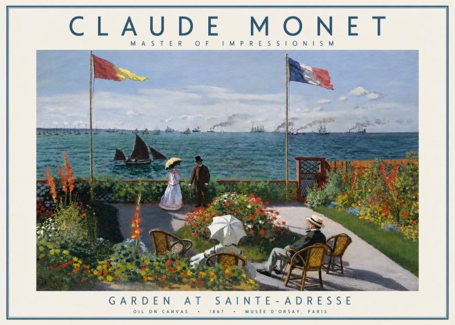 Monet Garden at Sainte-adresse No3 - Poster