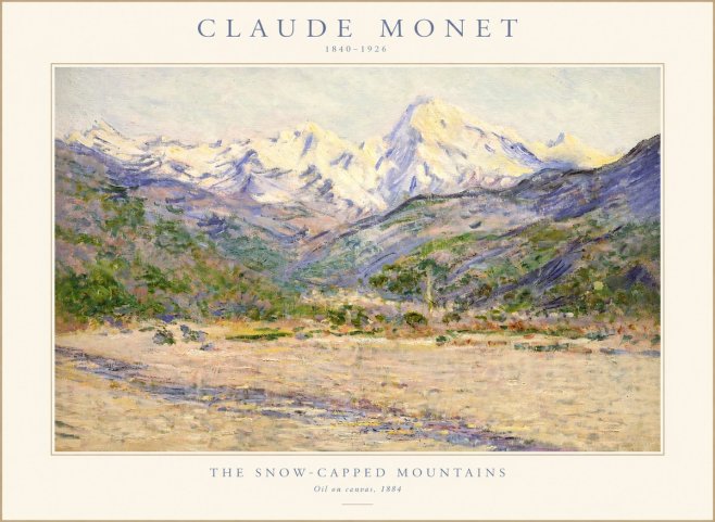 Monet The Snow-capped Mountains No1 - Poster