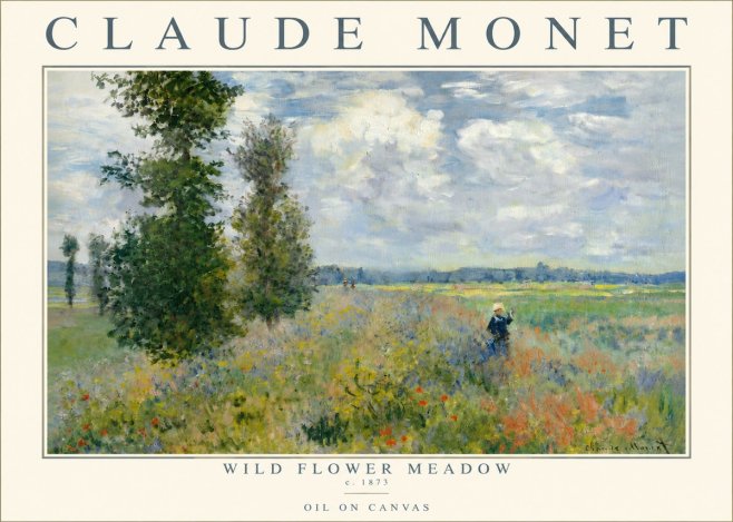 Monet Wild Flower Meadow No3 - Poster