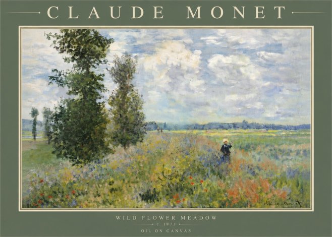 Monet Wild Flower Meadow No4 - Poster
