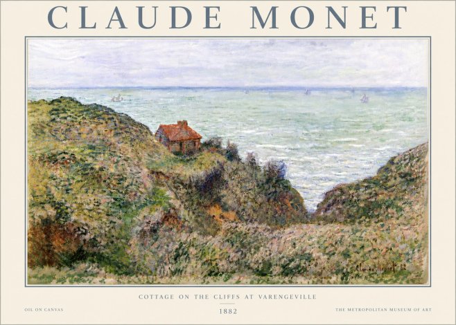Monet Cottage on the Cliffs at Varengeville No6 - Poster