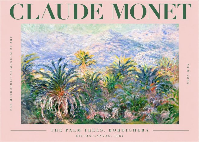 Monet The Palm Trees, Bordighera No4 - Poster