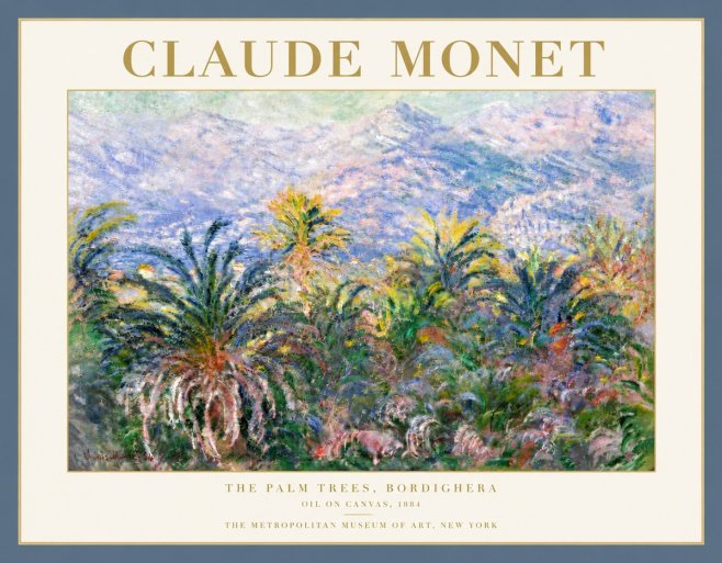 Monet The Palm Trees, Bordighera No5 - Poster