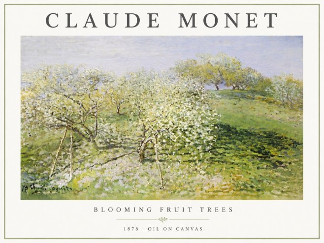 Monet Blooming Fruit Trees No4 - Poster