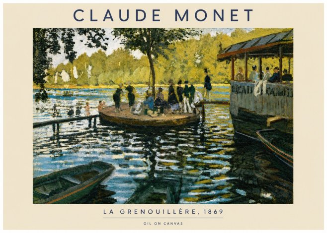 Monet La Grenouillère, 1869 No4 - Poster