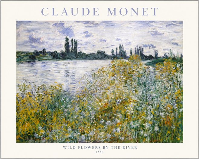 Monet Wild Flowers by the River No1 - Poster