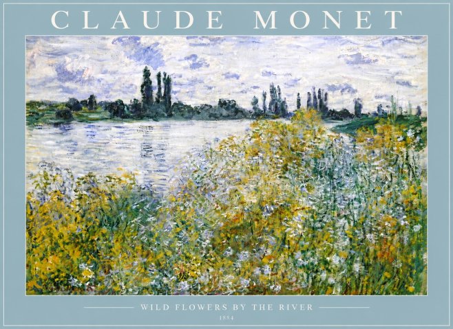 Monet Wild Flowers by the River No4 - Poster