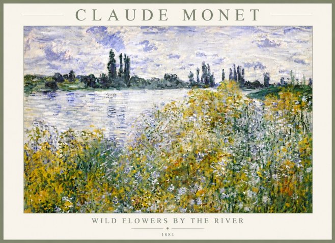 Monet Wild Flowers by the River No6 - Poster