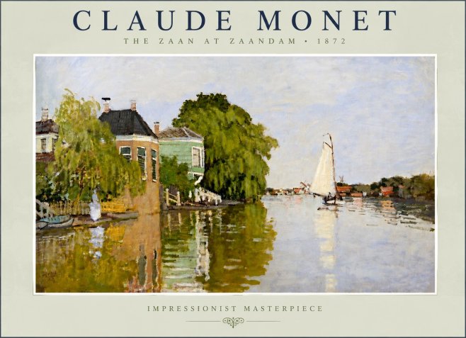 Monet The Zaan at Zaandam No5 - Poster