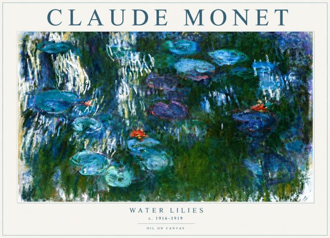 Monet Water Lilies IV No5 - Poster