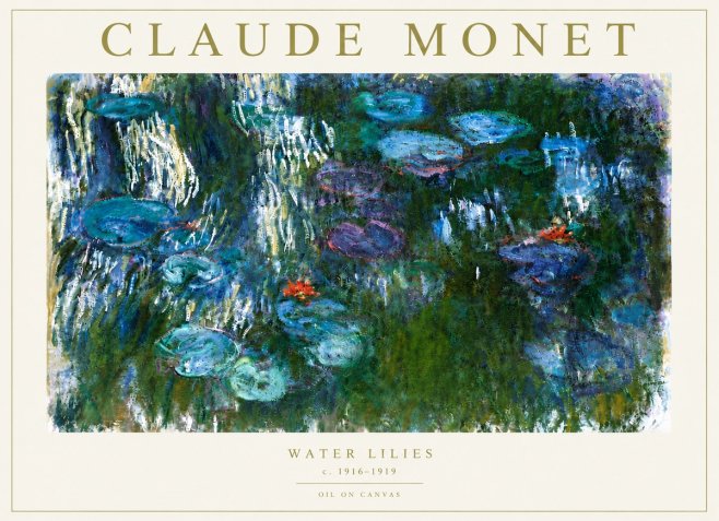 Monet Water Lilies IV No6 - Poster