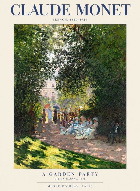 Monet A Garden Party No3 - Poster