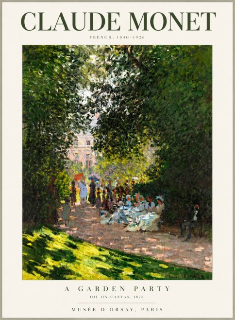Monet A Garden Party No4 - Poster