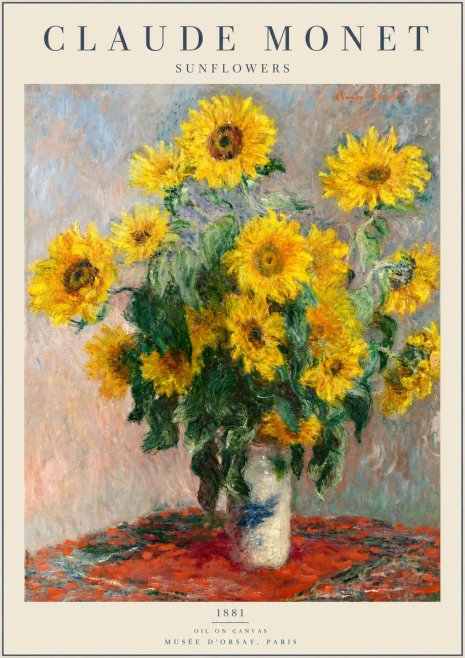 Monet Sunflowers No2 - Poster