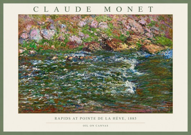 Monet Rapids at Pointe De La Hève, 1885 No2 - Poster
