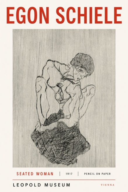 Schiele Seated Woman No3 - Poster