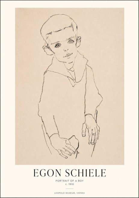 Schiele Portrait of a Boy No1 - Poster