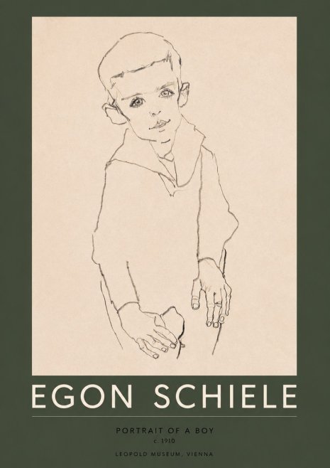 Schiele Portrait of a Boy No2 - Poster