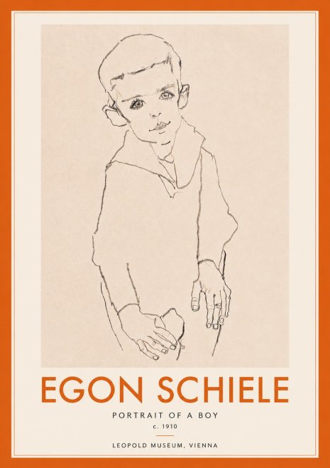 Schiele Portrait of a Boy No4 - Poster