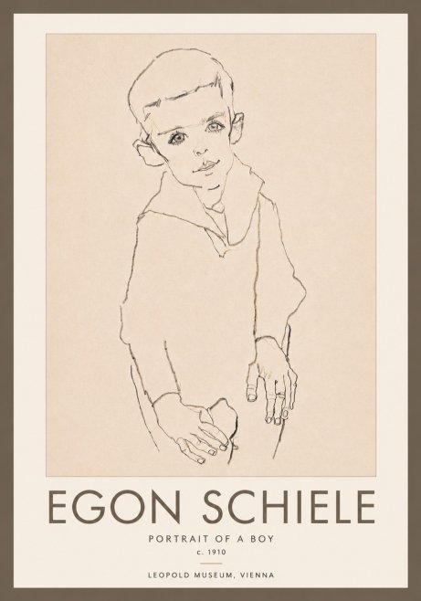 Schiele Portrait of a Boy No5 - Poster