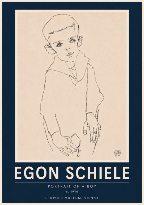 Schiele Portrait of a Boy No6 - Poster