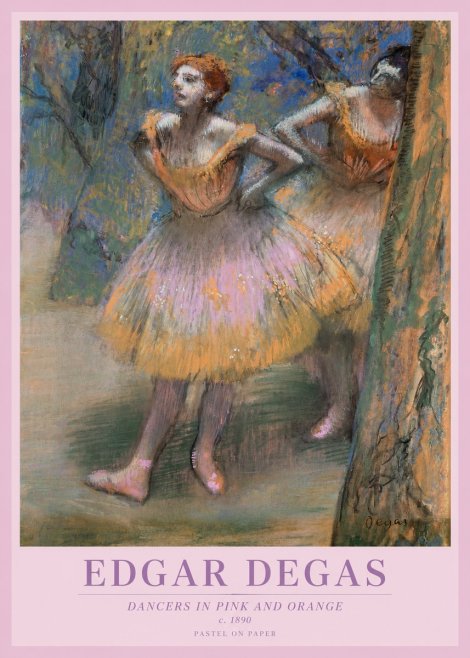 Edgar Degas Dancers in Pink and Orange No1 - Poster