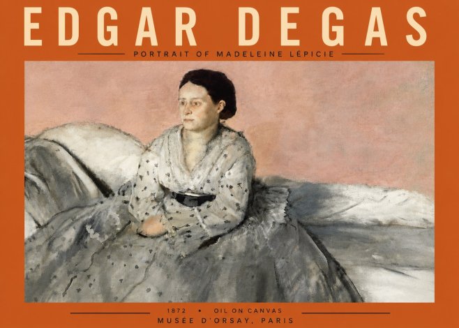 Edgar Degas Portrait of Madeleine Lépicie No5 - Poster