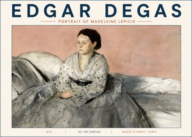 Edgar Degas Portrait of Madeleine Lépicie No6 - Poster