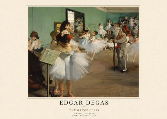 Edgar Degas The Dance Class I No1 - Poster