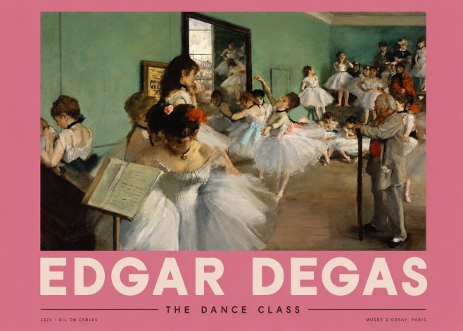 Edgar Degas The Dance Class I No2 - Poster