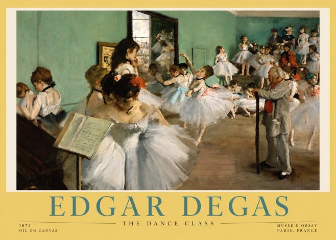 Edgar Degas The Dance Class I No3 - Poster
