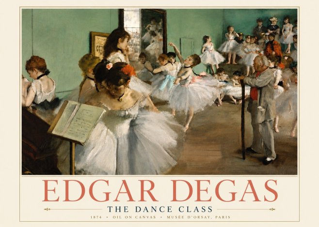 Edgar Degas The Dance Class I No5 - Poster