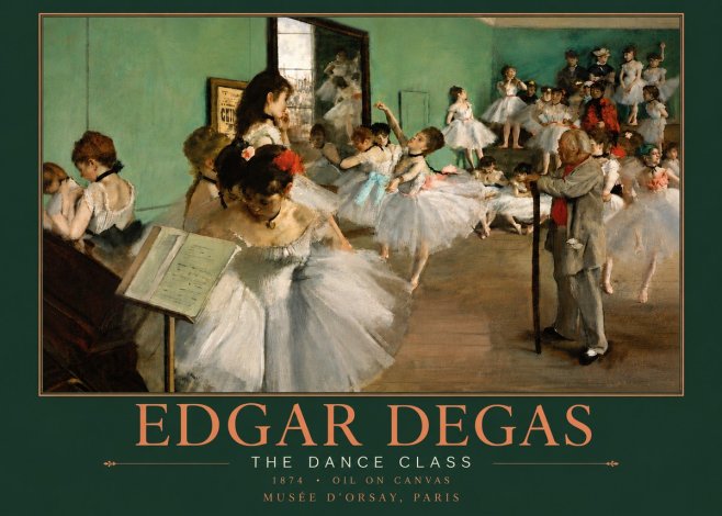 Edgar Degas The Dance Class I No6 - Poster