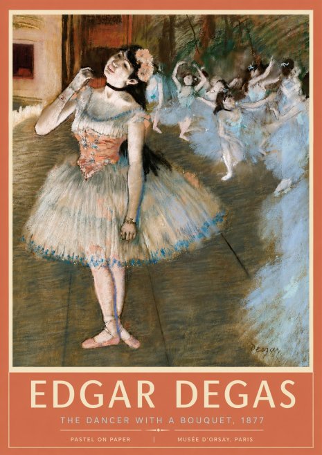 Edgar Degas The Dancer with a Bouquet No5 - Poster