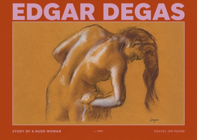 Edgar Degas Study of a Nude Woman I No2 - Poster